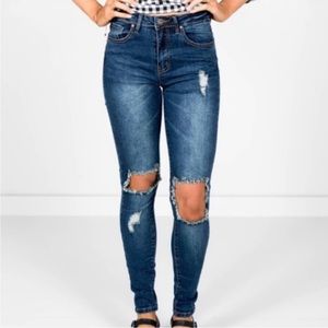 Stevie Hender Distressed Skinny Denim Jeans Size 4